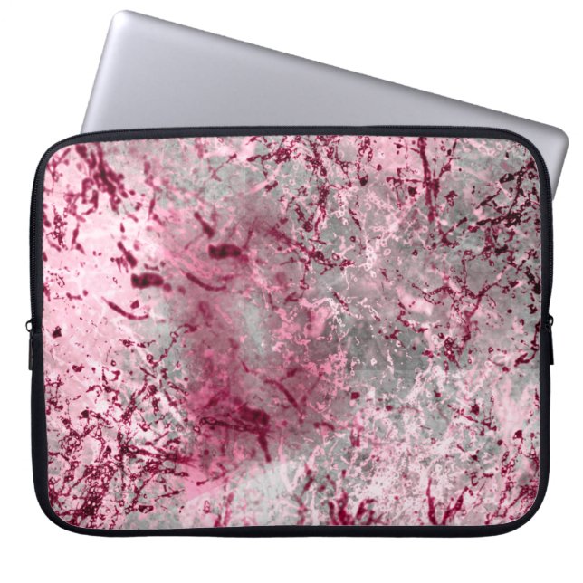 pink backgroundart, deco, pattern, abstract, aged, laptop sleeve (Front)