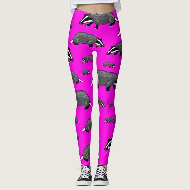 Pink Badger Leggings (Front)