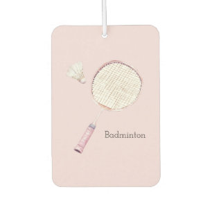 Pink Badminton Sports Car Air Freshener