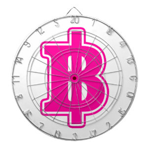 PINK BAHT SIGN ฿ Thai Money Currency ฿ Dartboard