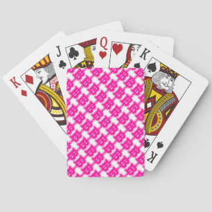 PINK BAHT SIGN ฿ Thai Money Currency ฿ Playing Cards