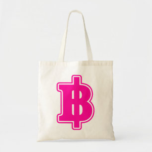PINK BAHT SIGN ฿ Thai Money Currency ฿ Tote Bag