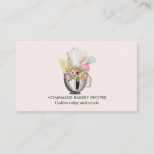 Pink Bakery Food Cook Personal Chef Catering Business Card