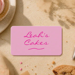 Pink Bakery Modern QR Code Business Card