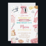 Pink Baking Girl Chef Cake Birthday Invitation<br><div class="desc">These adorable mod colourful cute chef cooking and kitchen tools birthday party invitations are perfect for a kids birthday celebration with some cooking fun! Customise the text to make them your own. The modern look and feel is the perfect way to celebrate your little one that loves to play in...</div>