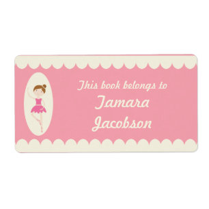 Pink Ballerina 1 Bookplate Labels