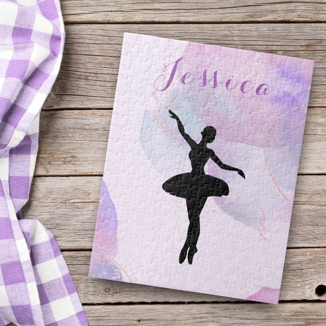 Pink Ballerina Custom Girl Name Jigsaw Puzzle (Creator Uploaded)