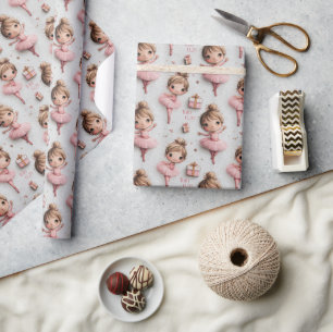 Pink Ballerina Dream with Tutus Wrapping Paper