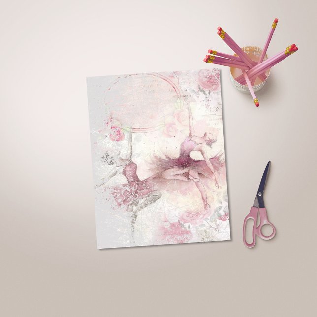 Pink Ballerina Floral Scrapbook Paper   (Creator Uploaded)