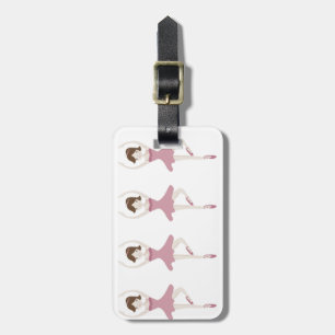 Pink Ballerina Girl Luggage Tag