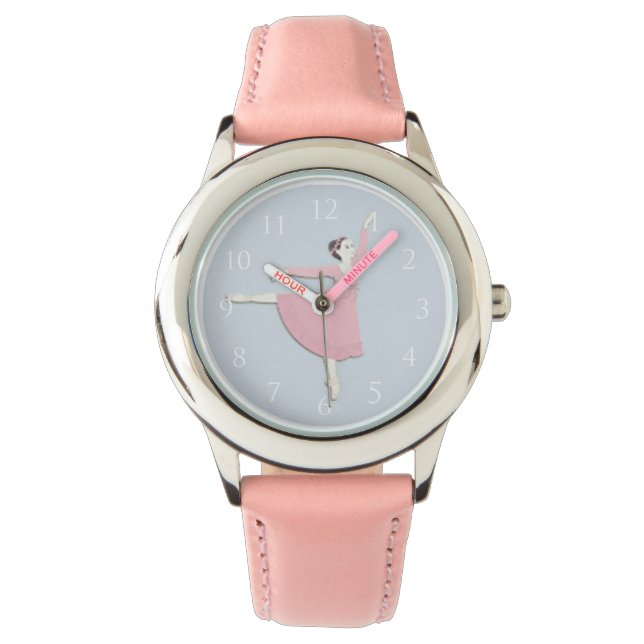 Pink Ballerina Kid's Watch (Front)