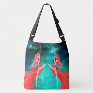 Pink Ballerina Night Sky  Crossbody Bag