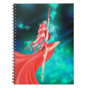 Pink Ballerina Night Sky Notebook