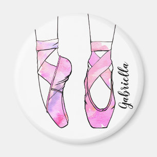 Pink Ballerina Personalised Ballet Magnet