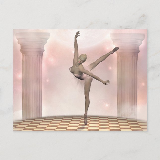 pink ballerina postcard (Front)