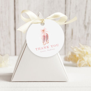 Pink Ballerina Shoes Birthday Party Thank You Favour Tags