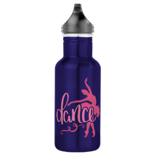 Pink Ballerina Silhouette Ballet Dance 532 Ml Water Bottle