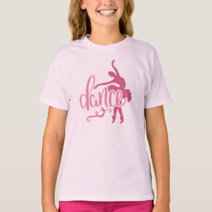 Pink Ballerina Silhouette Ballet Dance  T-Shirt
