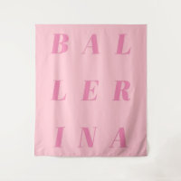 Pink Ballerina Text Design for Ballet Dancers