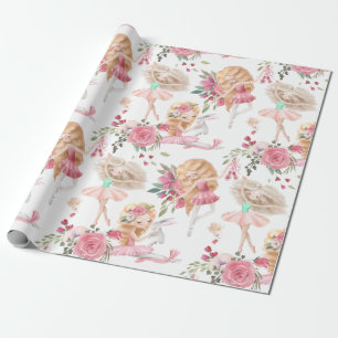 Pink Ballerina Wrapping Paper