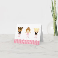 Pink Ballerinas Thank You Notes