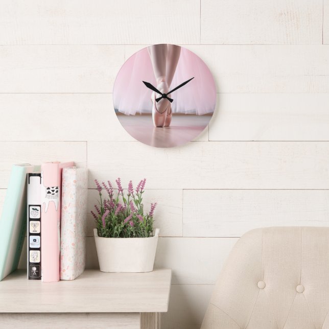 Pink Ballet Ballerina Wall Clock (Reading Room)