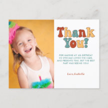 Pink Ballet Birthday Party thank you postcard