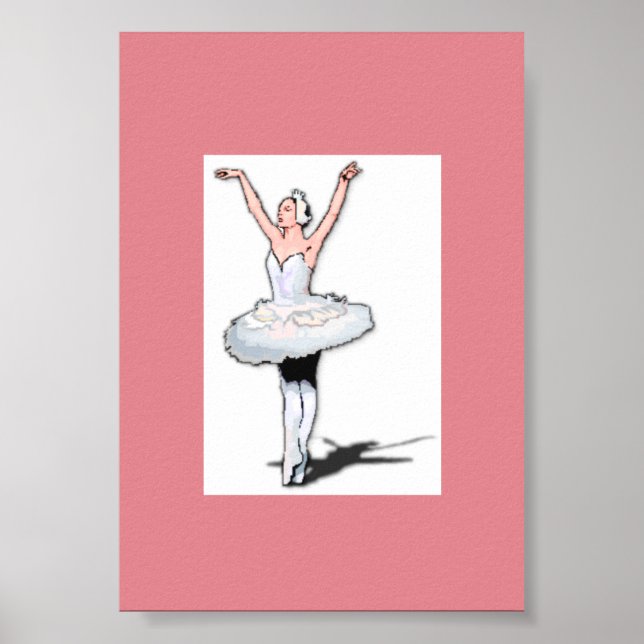 Pink Ballet Dancer Ballerina Girl Poster (Front)