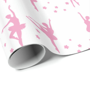 Pink Ballet Dancers Wrapping Paper