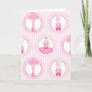Pink Ballet Dancing - Ballerina Tutu Dancer Card