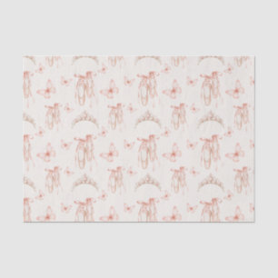 Pink ballet pumps and tiaras tissue paper