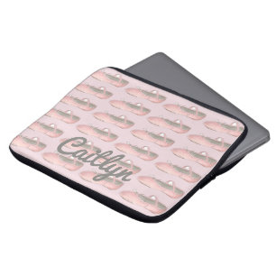 Pink Ballet Shoe Personalised Dance Teacher Dancer Laptop Sleeve