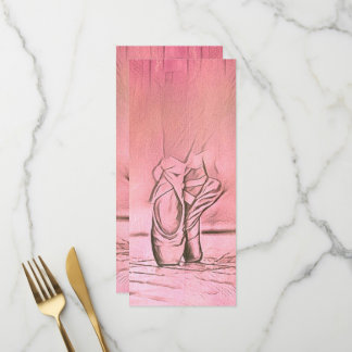 Pink Ballet Shoes Ballerina Menu