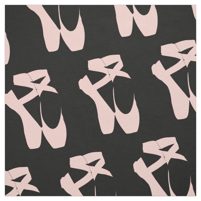 Pink ballet shoes ballet dancer fabric (Swatch)