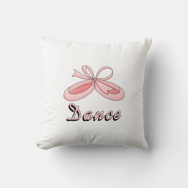 Pink Ballet Shoes- Dance Cushion (Front)