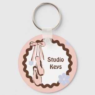 Pink Ballet Shoes Key Ring