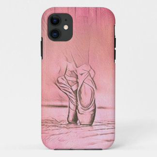 Pink Ballet Shoes on Pointe iPhone 11 Case