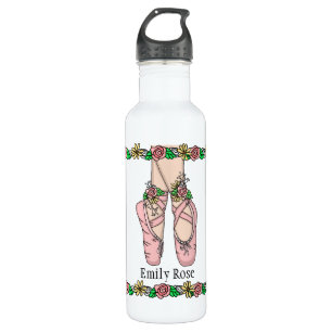 Pink Ballet Shoes Personalised 710 Ml Water Bottle