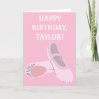 Pink Ballet Shoes Personalised Birthday