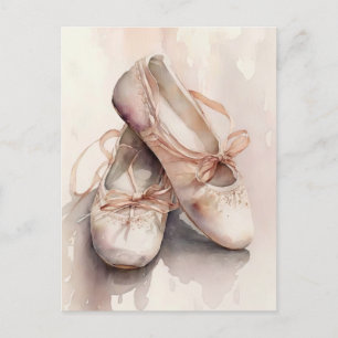 Pink Ballet Shoes Postcard