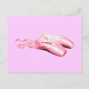 Pink Ballet Shoes Postcard