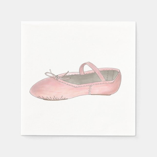 Pink Ballet Shoes Slippers Ballerina Dance Class Napkin (Front)