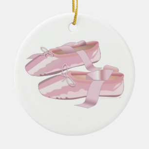 Pink Ballet Shoes Slippers Ornament Template