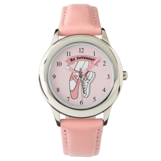 Pink Ballet Shoes Watch (Front)