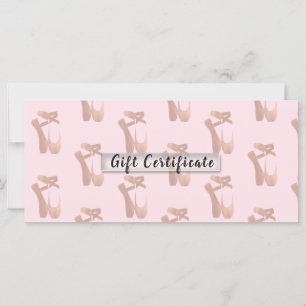 Pink Ballet Slippers Ballerina Gift Certificate