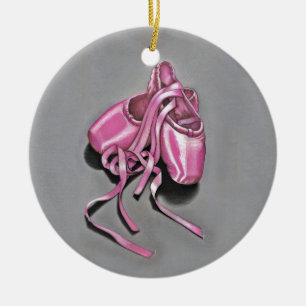 Pink Ballet Slippers Ceramic Tree Decoration