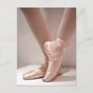 Pink Ballet Slippers Postcard