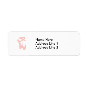 Pink Ballet Slippers Return Address Label
