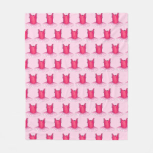 Pink Ballet Tutu Costume Ballerina Dance Teacher Fleece Blanket