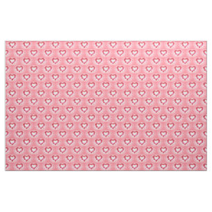 Pink Ballon Hearts Fabric